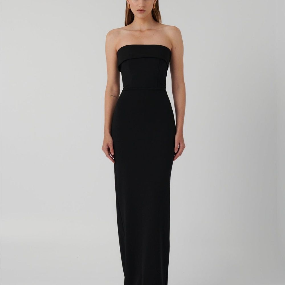 Effie Kats Monroe Gown Strapless Dress‎ size Small Color Storm NWT